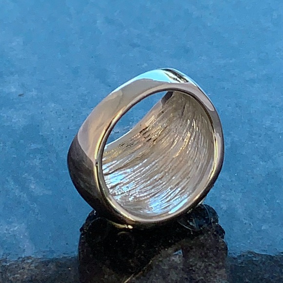 Lia Sophia Silver Tone Rock Candy Bubble Bling Chinky Statement Ring, Size 8-1/2 - Picture 6 of 7